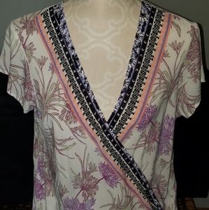 Express floral short sleeve shirt